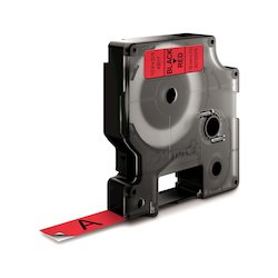 Dymo Tape 12mmx7m black red...